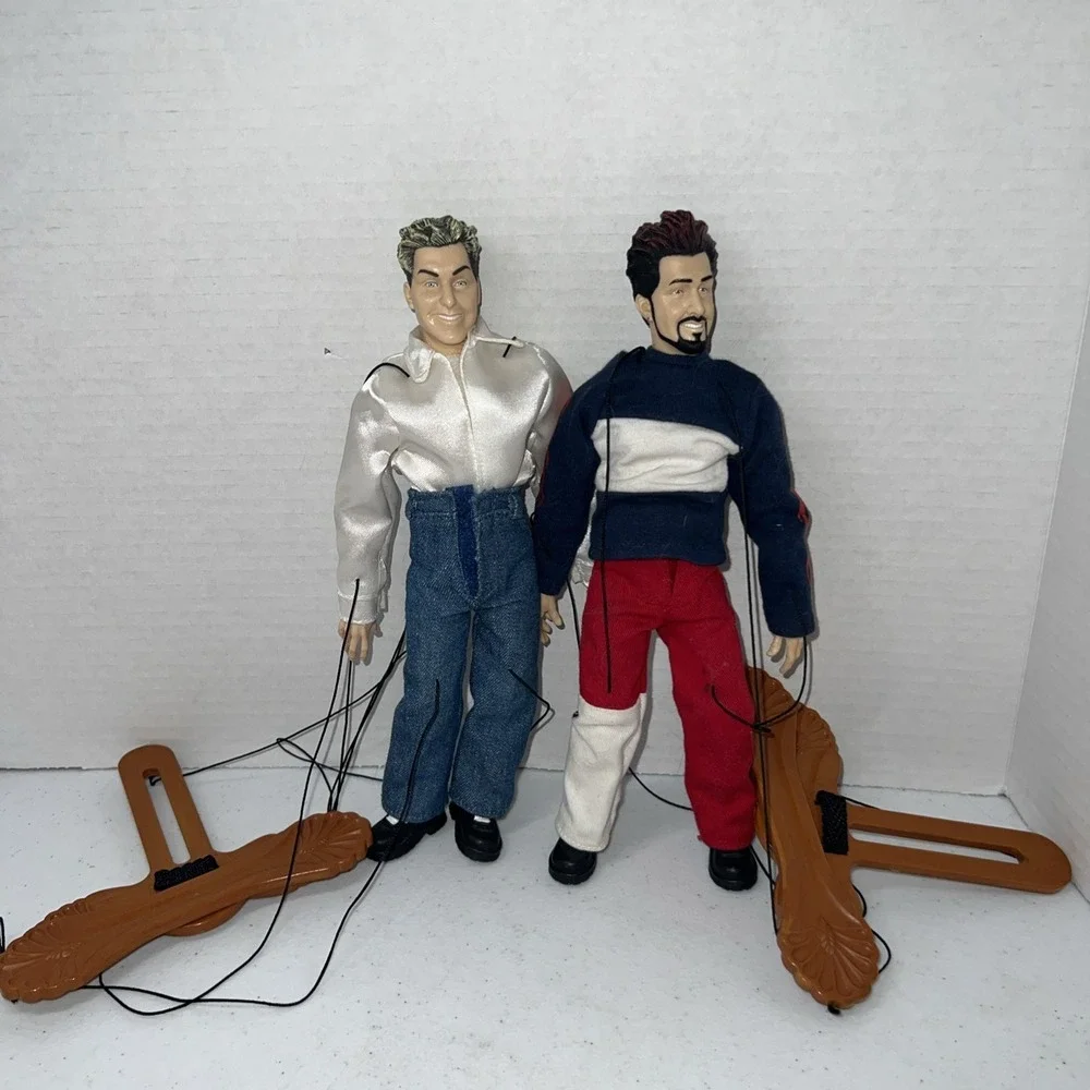 Nsync Joey Fatone & Lance Bass Marionette Figure Doll, Living Toys, 2000